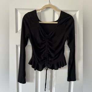 Black semi cropped trop